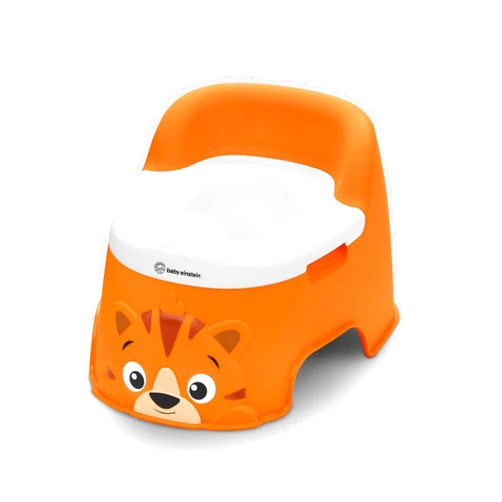 Baby Einstein Tinkle and Reveal Tiger Potty Training Toilet, Non-Skid Toddler Potty, Removable Bowl, Ages 18+ Months
