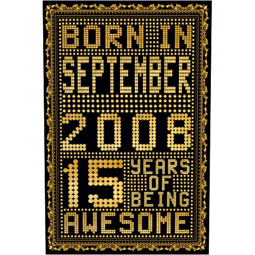 Adil Farid Born in September 2008 15 Years Of Being Awesome: Notebook 15th Birthday for Women & Men 15 Years Old, personalized gifts for Him Unique, women & men alternative cards