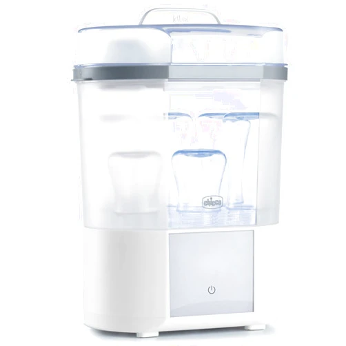Chicco Advanced Electric Steam Sterilizer & Dryer for Baby Bottles, Feeding Accessories and More | Eliminates 99.9% of Germs | 4 Programming Options | 2 Configurations | Automatic Shut-Off