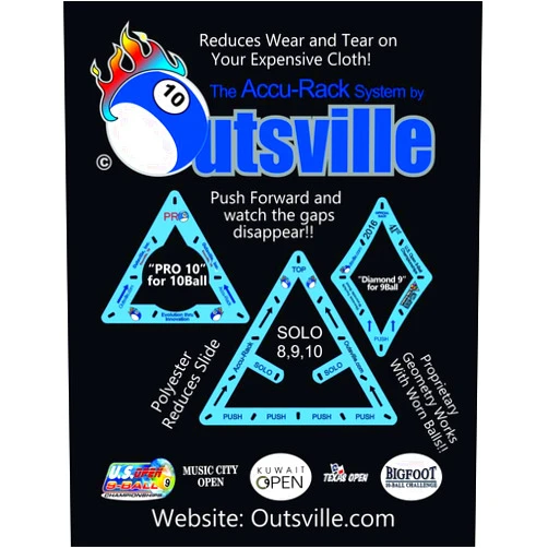 Accu-Rack Outsville Billiards Template Set (Solo, Diamond 9 and Pro 10)