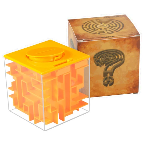 ThinkMax Money Maze Puzzle Box for Kids and Adults, Perfect Money Holder Maze Puzzle Gift Box (Orange)