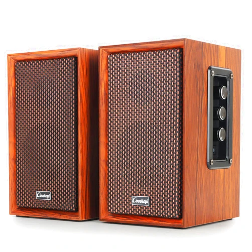 Cinnkeyi 【2026 Upgraded】 Active Bookshelf Speakers – 40W Hi-Fi (DSP) Computer Speakers with Powerful Bass, Bluetooth/USB/RCA/AUX Inputs – 2.0 Wooden PC/TV Speakers for Laptop, Turntable