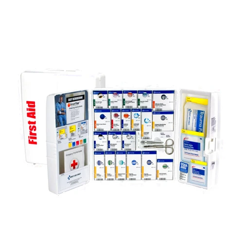 First Aid Only 1000-FAE-0103 50-Person SmartCompliance OSHA First Aid Kit for Businesses, Large Plastic First Aid Cabinet with Medications, 245 Pieces