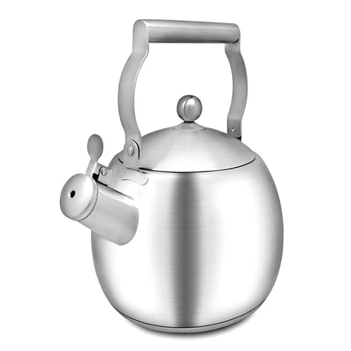 BellaCuisine Classic Line Whistle Kettle Pot 2.5 Liters Matte IH Induction Available in All heat sources 18-10 Stainless steel STS304 Triple layer floor