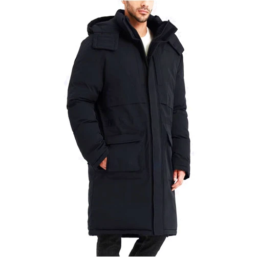 Rejork Men's Extra Long Parka Winter Coats Hooded Puffer Jacket Heavy Warm Water-resistant Outerwear Cold Weather