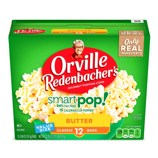 Orville Redenbacher's SmartPop! Butter Microwave Popcorn, 2.69 Ounce Classic Bag, 12-Count