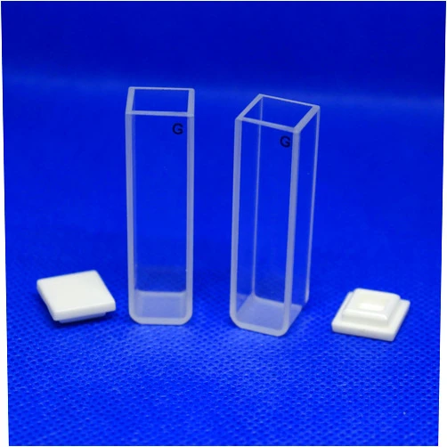 LAB4US Fluorescence Glass Cuvette (2pcs) Fluorescence Cuvettes for Spectrophotometer Cuvettes, 10mm pathlength 1cm, 3.5ml, 4 Clear Windows Fluorometer Cell Cuvette