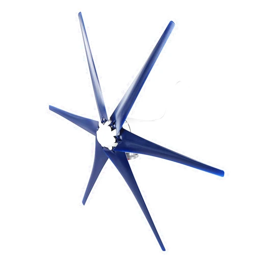 ViaGasaFamido Wind Turbine Generator, Windmill Generator 800W 12V/24V/48V Wind Turbine 6 Blade Wind Controller Turbine Generator Kit for Boats, Terraces, Cabins or Home(Blue 48V)