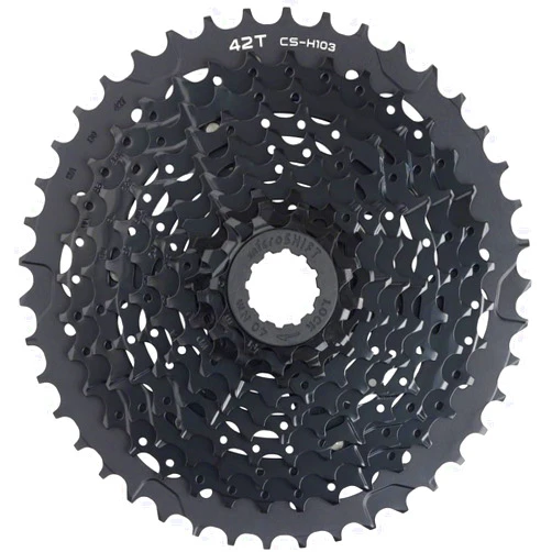 microSHIFT Advent X E-Series Cassette - 10 Speed, 11-42t, Black, ED Coated, Alloy Outer Cog