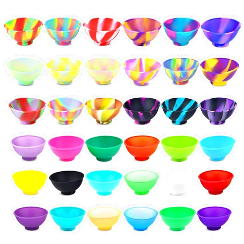Coopay 36 Pieces Mini Silicone Pinch Bowls Colorful Heat Resistant Snack Bowls Prep and Serve Bowls, Unbreakable, Flexible, 1.75 Oz