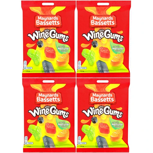 Wine Gums Maynards Bassetts Wine Gums £1 Sweets Bag 165g Pack of 4