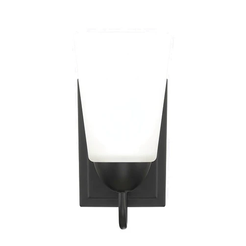 DESIGNERS FOUNTAIN Malone 1 Light Wall Sconce, Matte Black, D267M-WS-MB
