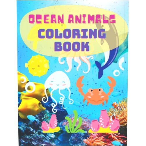 RCD YSF Ocean Animals Coloring Book for Kids: Fun, Cute and Unique Coloring Pages for Boys and Girls with Beautiful Designs of Octopus, Shark, ... Jellyfish, Crabs and Other Sea Creatures