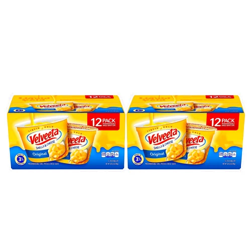 Kraft Velveeta Shells & Cheese Single-Serve Cups, 12 ct./2.39 oz. Pack of 2