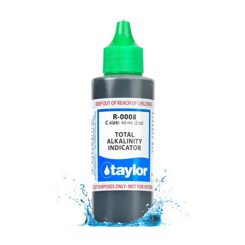 Taylor Technologies, Inc. Taylor R-0008-C, Total Alkalinity Indicator, 2 Ounce, For Testing Total Alkalinity Levels in Pool and Spas, Dropper Refill for Water Test Kits, Replace Annually | Made in the USA