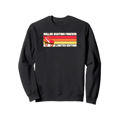 Retro Style Merch for World Roller Skating Day Roller Skating Forever Limited Edition Retro 70s Style Sweatshirt