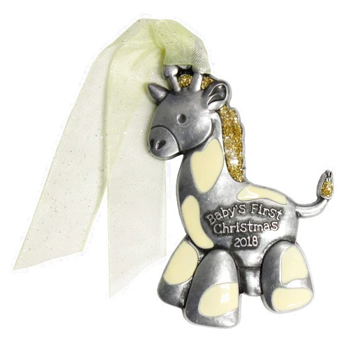 Gloria Duchin Giraffe Baby's First Christmas Ornament, Multicolor