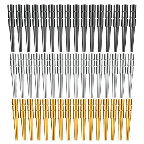 NQEUEPN 48pcs Cribbage Board Pegs, Metal Cribbage Pegs Fit 1/8 Hole Cribbage Board Pins Peg Board Game Accessories for Friends and Family (3 Colors)
