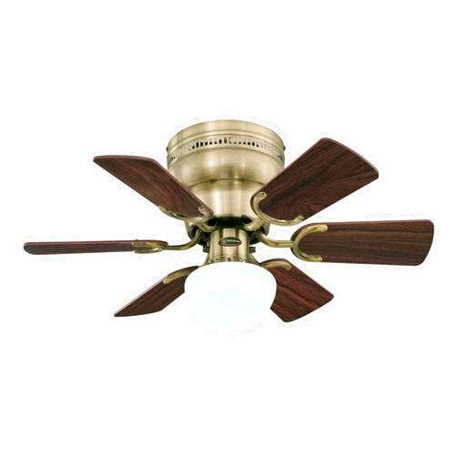 Westinghouse 7231700 Petite Indoor Ceiling Fan with Light, 30 Inch, Antique Brass