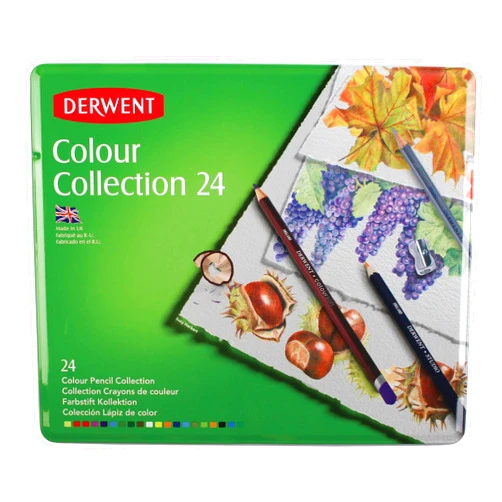 Derwent Colored Pencil Collection, Metal Tin, 24 Count (0700212)