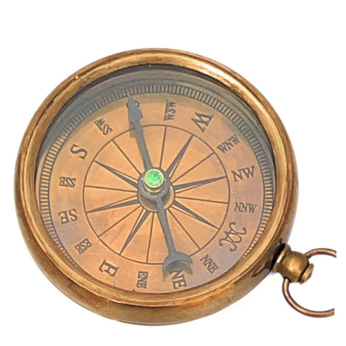 CollectiblesBuy Antique Sports Compass Hiking Camping Nautical Instrument Navigational Direction Finder Open Face Compass Handy Pocket Size Collectibles for Camping