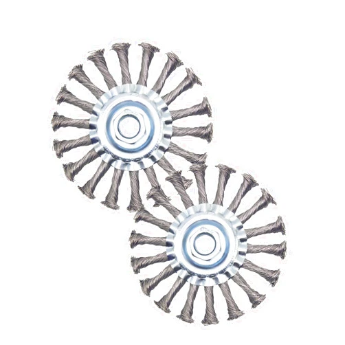 OSFTBVT Knotted Wire Wheel Brush 4.5in 5/8-11 Threads Arbor for 4-1/2