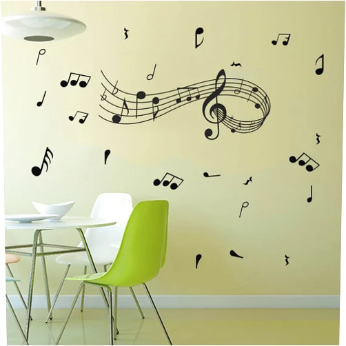 SUPANT Music Wall Stickers Decals Removable Music Notes Notation Band Wall Decals Vinyl Mural Wallpaper DIY Home Decor for Classroom Kids Music Studio Decoration (Music-3-NEW)