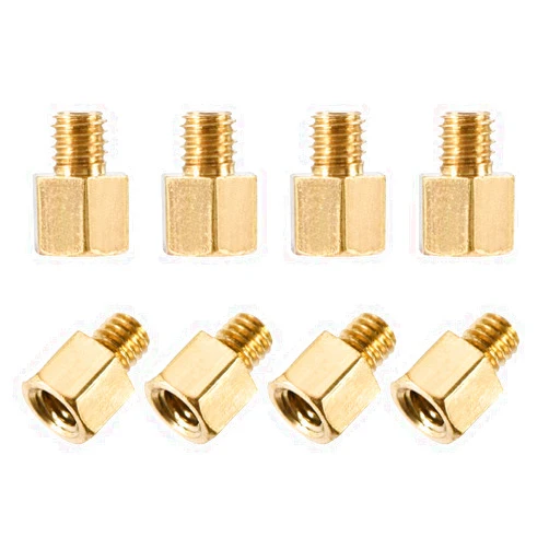 uxcell M3x4mm+3mm Male-Female Brass Hex PCB Motherboard Spacer Standoff for FPV Drone Quadcopter, Computer & Circuit Board 50pcs