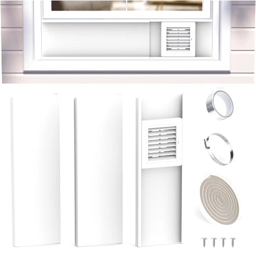 Memrita Dryer Vent Window Kit for 4