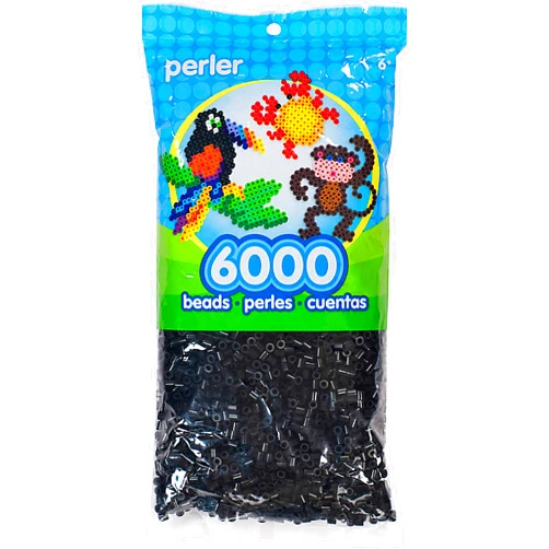 Perler Beads Fuse Beads for Crafts, 6000pcs, Black