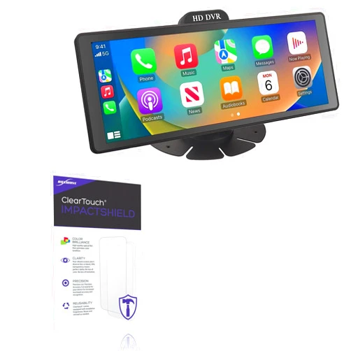 BoxWave Screen Protector Compatible with Eslyyds Portable Car Radio (10.26 in) - ClearTouch ImpactShield (2-Pack), Impenetrable Screen Protector Flexible Film