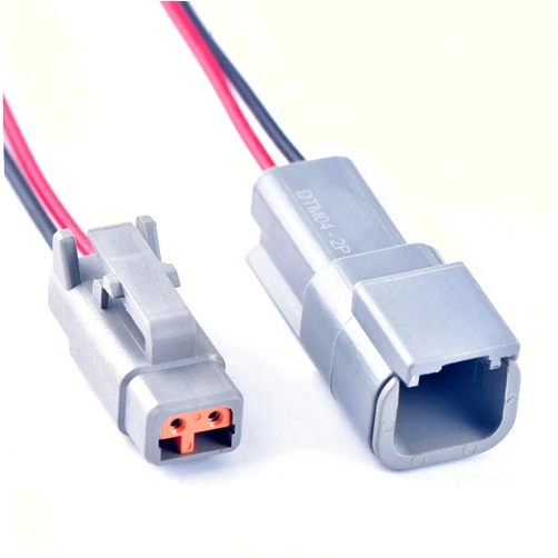 DECKBU 2 Pin Automotive Sealed Electric Plug Male Female Waterproof Connector Wire Harness DTM Series DTM06-2S DTM04-2P