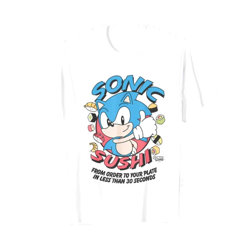 Sonic The Hedgehog Sonic Sushi In Less Than 30 Seconds Retro T-Shirt