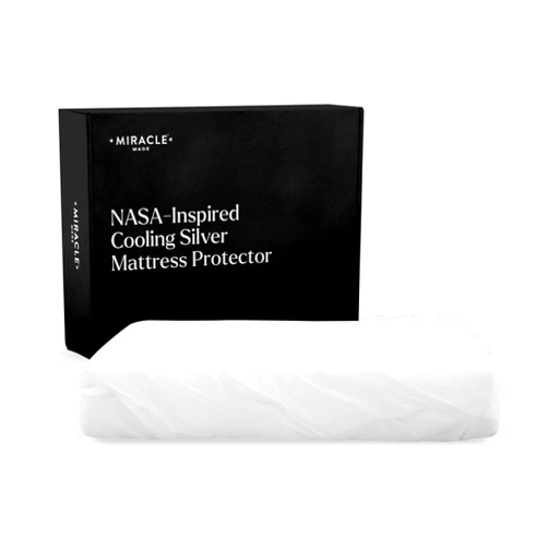 Miracle Made® Mattress Cover, Queen- Water Resistant Lyocell Silver Infused 300-Thread Thermoregulating Fabric for Sensitive Skin, Compatible with Miracle Made 3-Temperature Zone Comforter