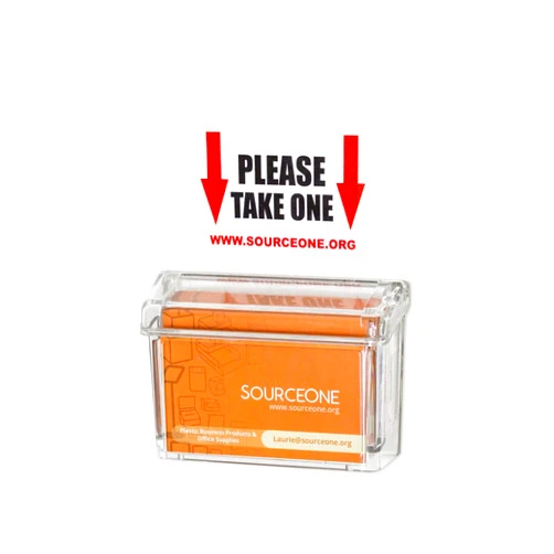 SOURCEONE.ORG Source One Premium Outdoor Business Card Holder Peel and Stick Clear Unbreakable Take One Sticker Included