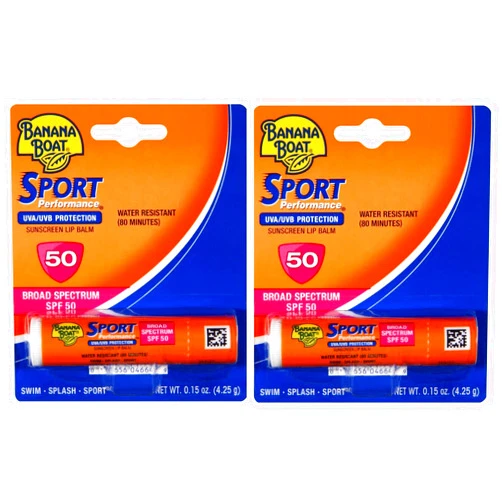 Banana Boat Sport SPF 50 Sunscreen Lip Balm (2 Pack)