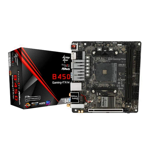 ASRock Mini-ITX Motherboard (B450 Gaming-ITX/AC)