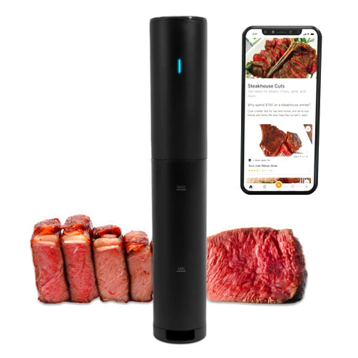 Anova Culinary Sous Vide Precision Cooker Mini, 850 Watts, Black and Orange, App Enabled, 2024 Model