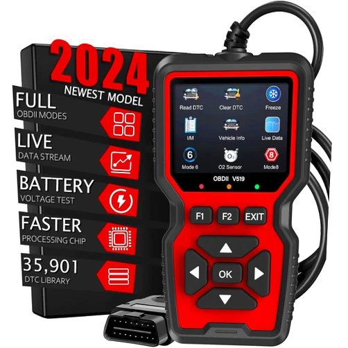 WEJOWE OBD2 Scanner Diagnostic Tool, Check Engine Code Reader OBD2 Scanner with Reset, Mode 6, Mode 8 & I/M Readiness, Auto Check Engine Light Car Diagnostic Scan Tool for All OBDII Car Since 1996
