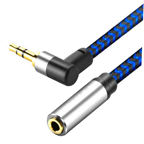 GGMTY 3.5mm Male to Female Extension Stereo Audio Extension Cable 15FT, Cotton-Braided Audio Extension Cable, Stereo Jack Cord for Phones, Headphones, Speakers, Tablets, PCs and More