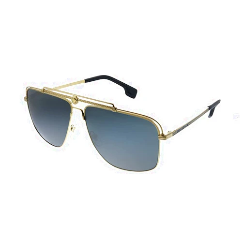 Versace Man Sunglasses Gunmetal Frame, Light Grey Mirror Black Lenses, 61MM