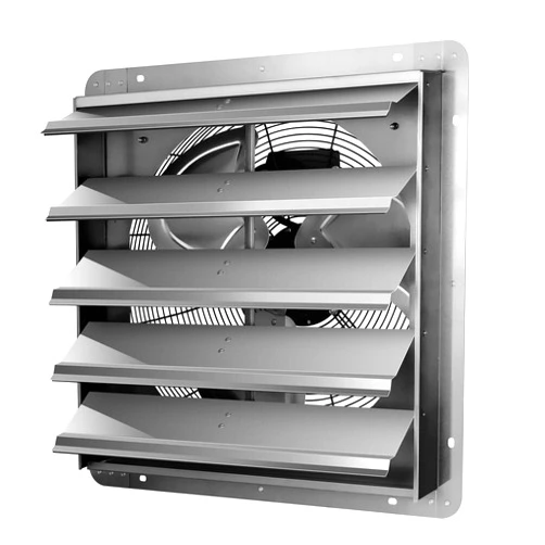 iPower 20.6 X 20.8 Inch Shutter Exhaust Fan Aluminum, High Speed 1190 RPM, 3368 CFM, 1-Pack, Silver