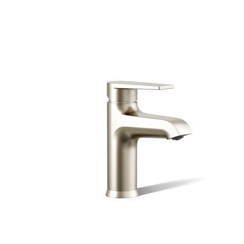 KOHLER 97060-4-BN Hint Single-Handle Bathroom Sink Faucet with Pop-Up Drain, One-Hole Bathroom Faucet, 1.2 GPM, Vibrant Brushed Nickel