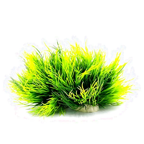 Smoothedo-Pets Aquarium Plants Fish Tank Decorations 2pcs Small Size/3.5inch Ornament Plastic Artificial Plant Goldfish Waterscape Fish Hides Mini Grass Set (2pcs/Green)