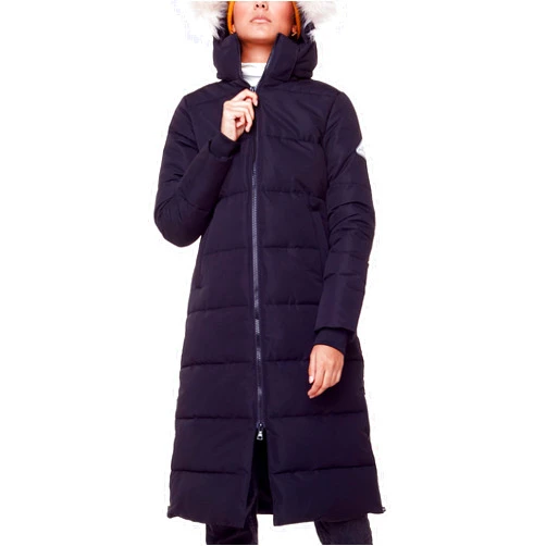 ALPINE NORTH Women’s Vegan Down Recycled Ultra Long Winter Parka - Water Repellent, Windproof, Insulated Jacket with Hood