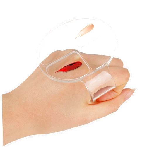 Mozeat Lens 2 Pcs Makeup Hand Palette Foundation Palette Foundation Mixing Palette Hand-Held Nail Art Manicure Palette Clear Makeup Palette for Mixing Foundation Eye Shadow Nail Art