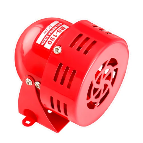 Baomain Alarm Sound Motor High Power Buzzer Siren DC 24V 120DB 2.20A MS-190 (24V DC)