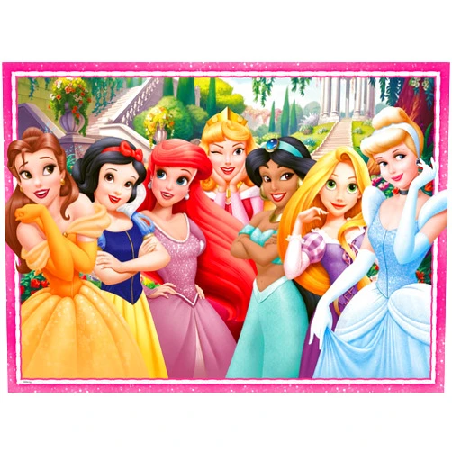Ravensburger Disney Princess - Merry Everything! 100 Piece XXL Jigsaw Puzzle - Featuring Cinderella, Belle, Ariel, Rapunzel & Snow White - Castle Celebration Scene - Ages 6 and Up