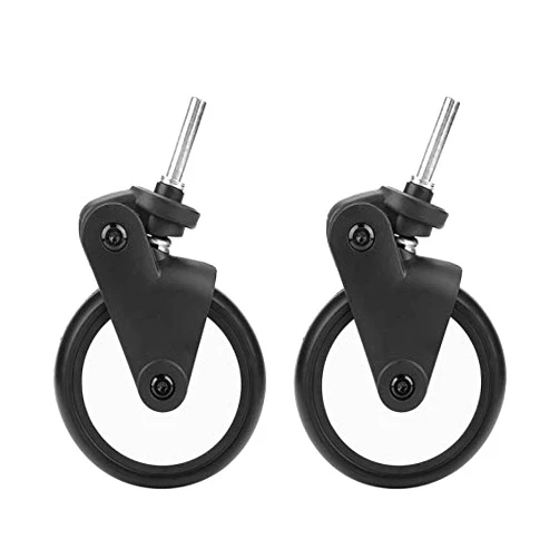 Hztyyier Stroller Wheels Replacement Universal, Baby Strollers Rubber Wheels Accessories for Yoya/Vovo Wheel Kids Carriage with Tools(Front Wheels)