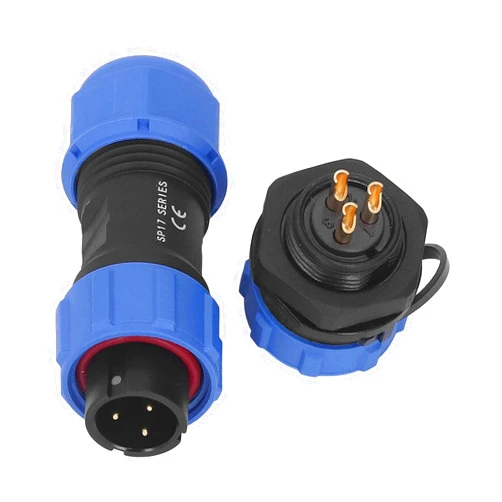 Kadimendium Aviation Plug Socket IP68 Waterproof Connector 3 Pin 3 Hole Electrial Power Adapter SP17 Electrical Cable Wire Connector